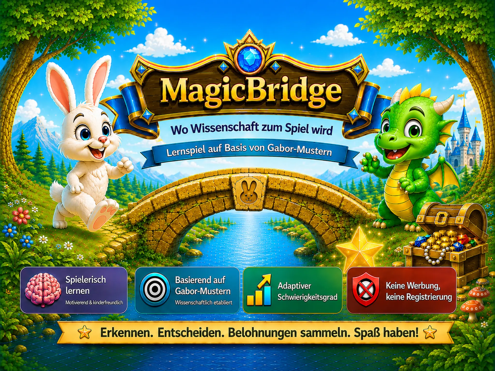 MagicBridge – Wo Wissenschaft zum Spiel wird. Lernspiel auf Basis von Gabor-Mustern.